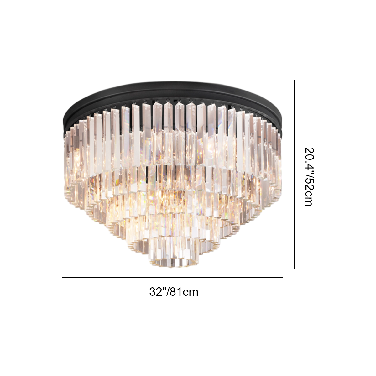 Antizer Odeon Crystal Multi-Layer Round Ceiling Light