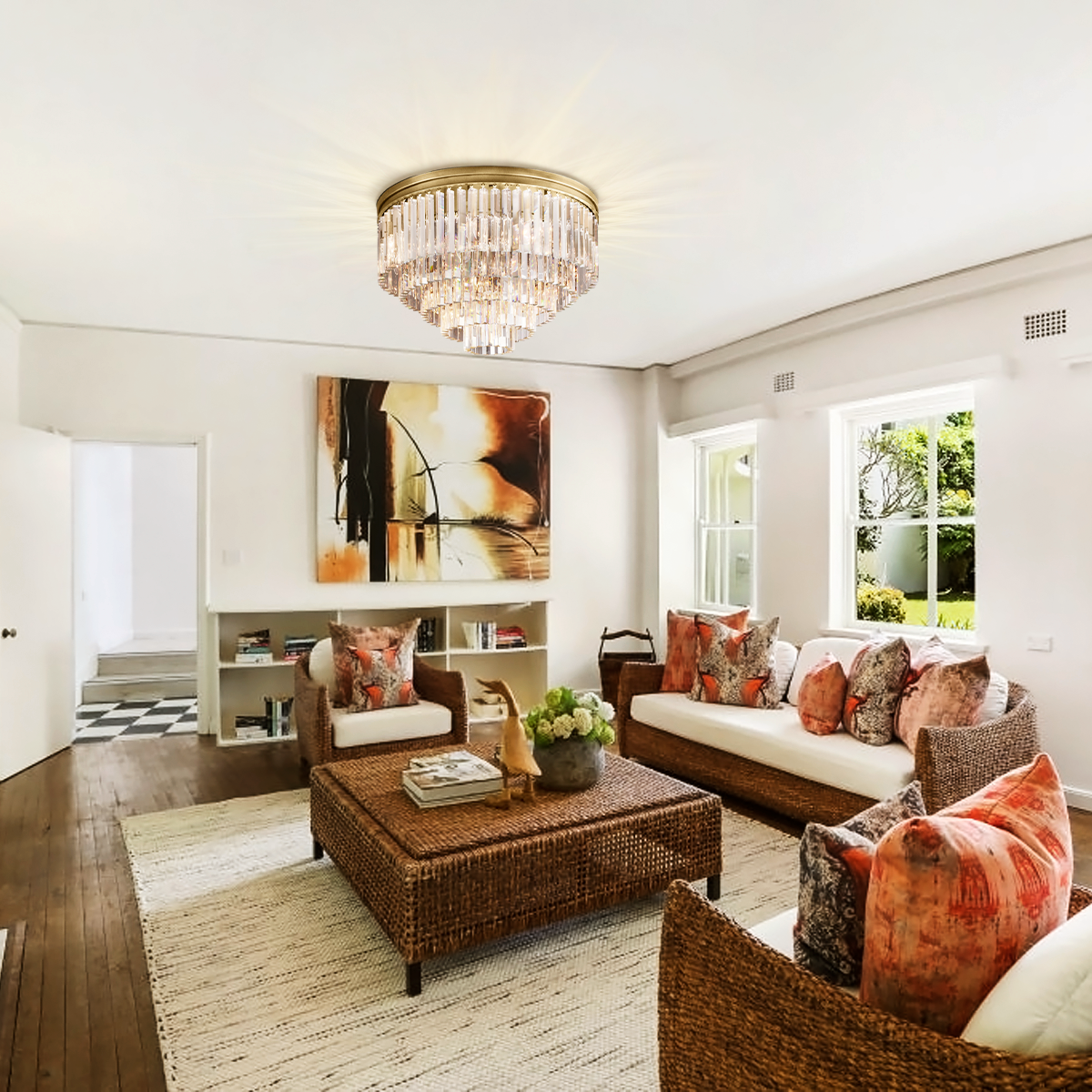 Antizer Odeon Crystal Multi-Layer Round Ceiling Light
