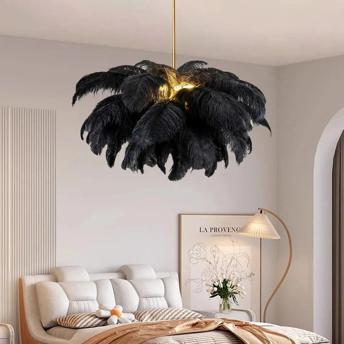 Antizer Ostrich Feather Chandelier Multiple Colors Available