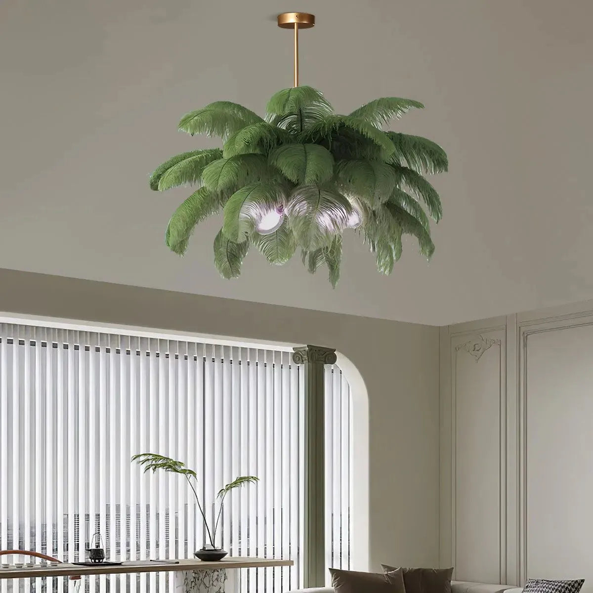 Antizer Ostrich Feather Chandelier Multiple Colors Available