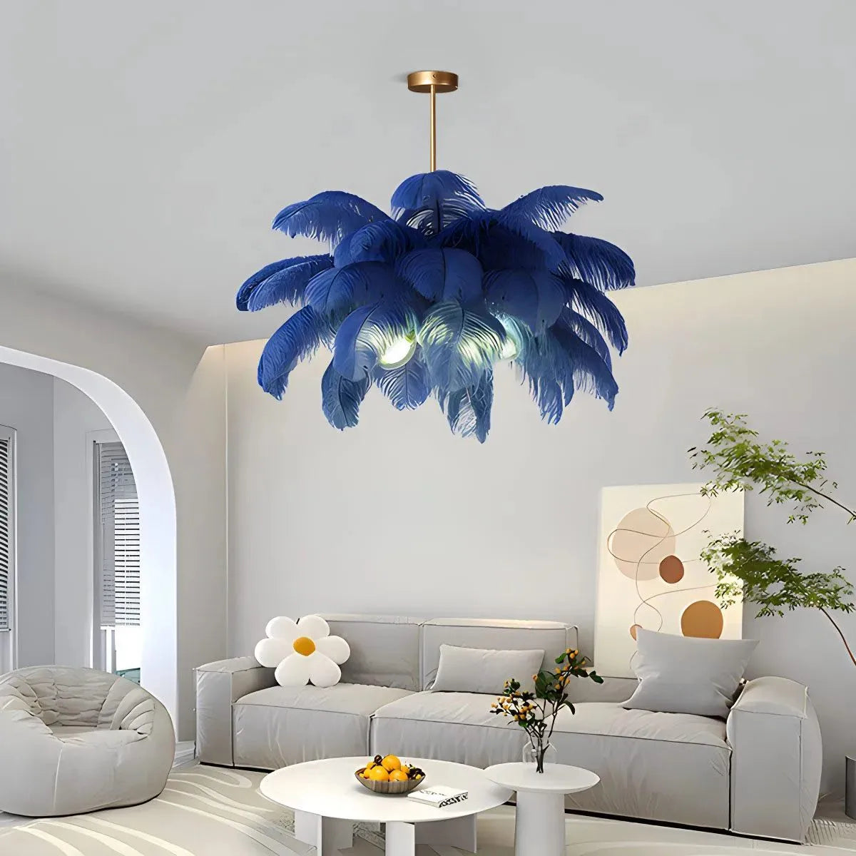 Antizer Ostrich Feather Chandelier Multiple Colors Available