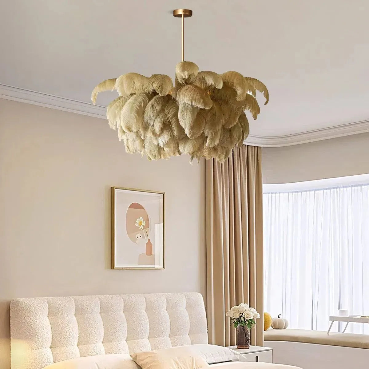 Antizer Ostrich Feather Chandelier Multiple Colors Available