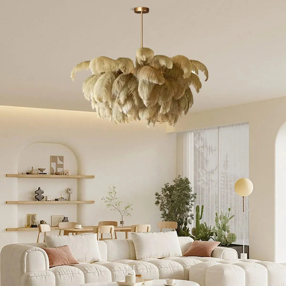 Antizer Ostrich Feather Chandelier Multiple Colors Available