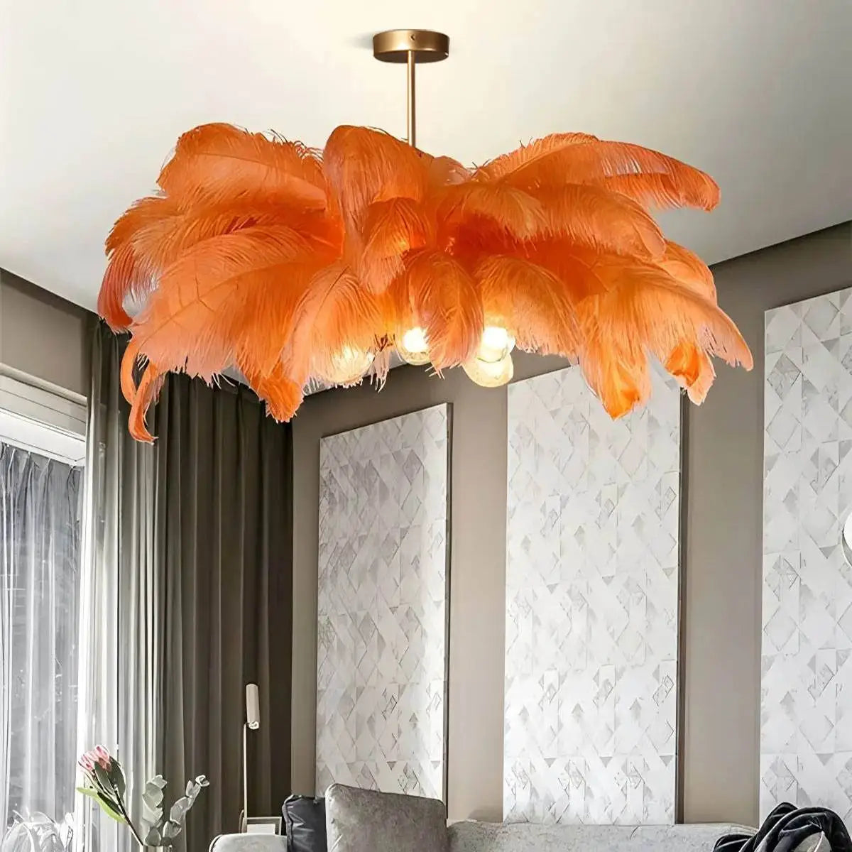 Antizer Ostrich Feather Chandelier Multiple Colors Available