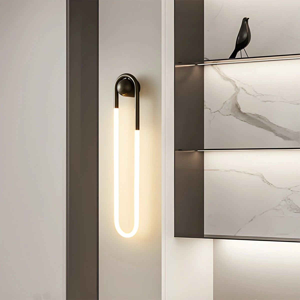 Antizer Oval Brass Wall Sconce for Living Room