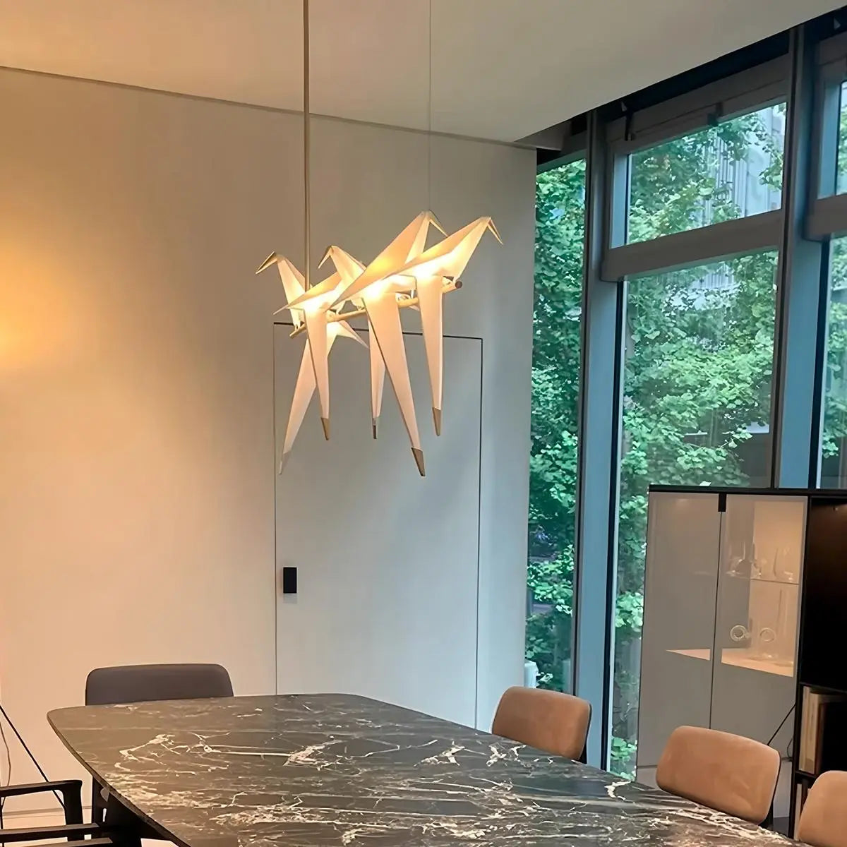 Antizer Paper Crane Bird Chandelier for Dining Room