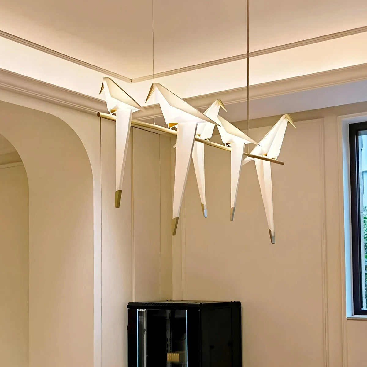 Antizer Paper Crane Bird Chandelier for Dining Room