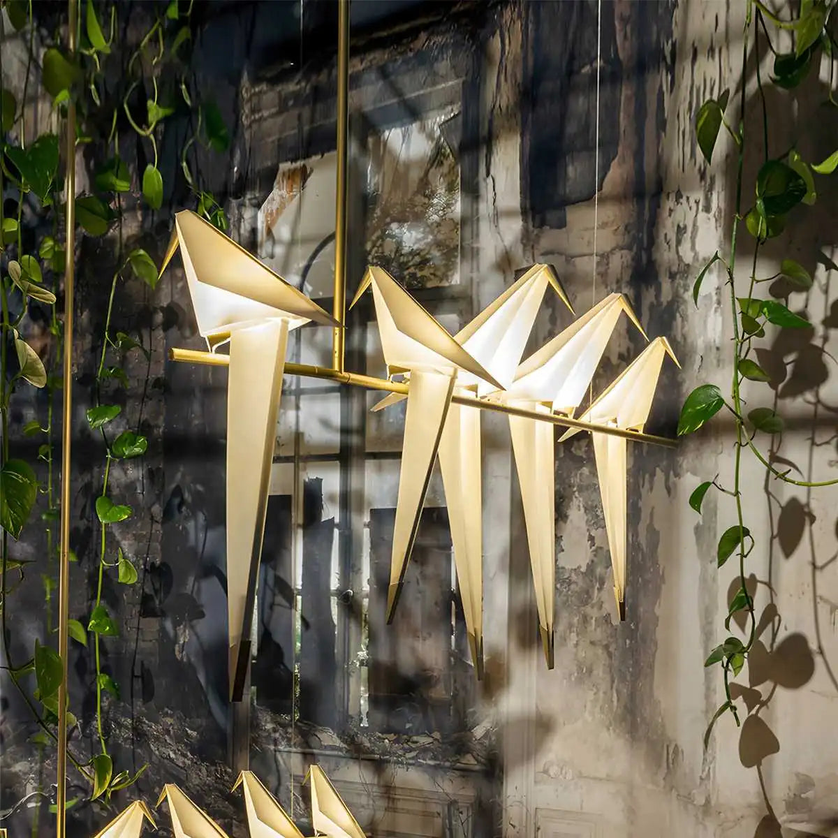 Antizer Paper Crane Bird Chandelier for Dining Room