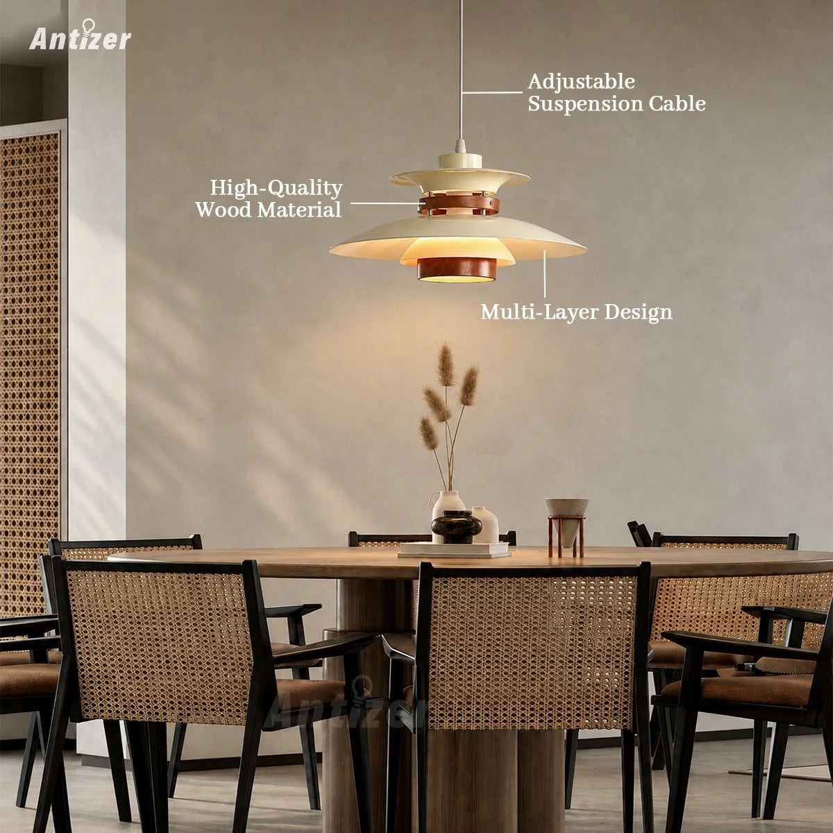Lámpara colgante Antizer Mercero UFO para cocina o comedor