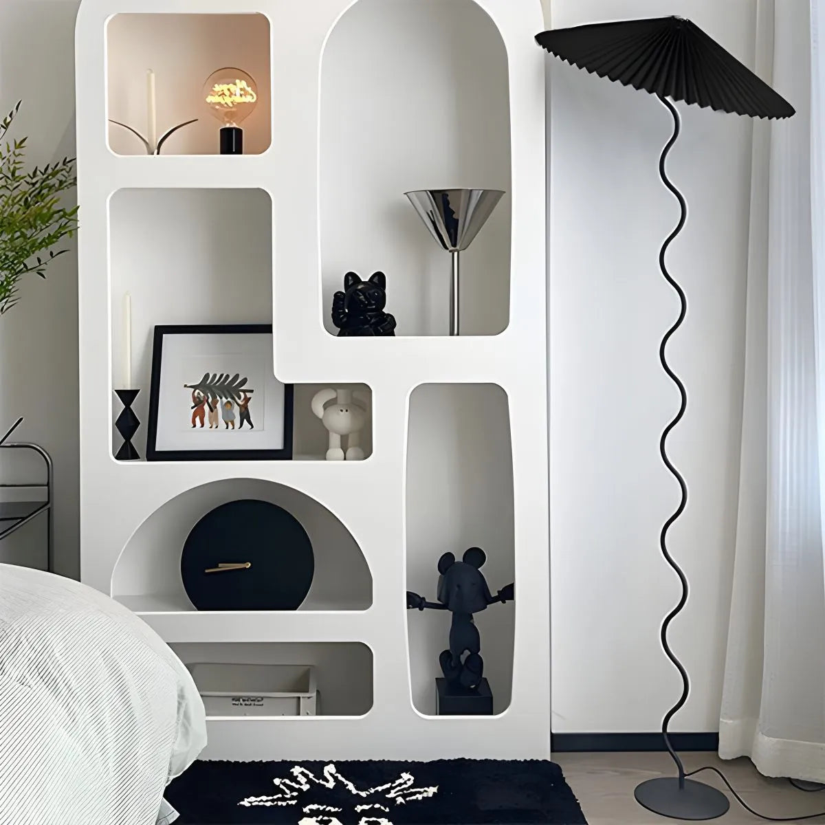 Antizer Pleated Squiggle Floor & Table Lamp