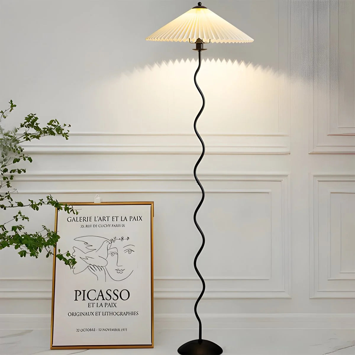 Antizer Pleated Squiggle Floor & Table Lamp