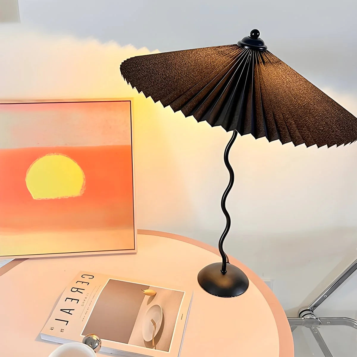 Antizer Pleated Squiggle Floor & Table Lamp