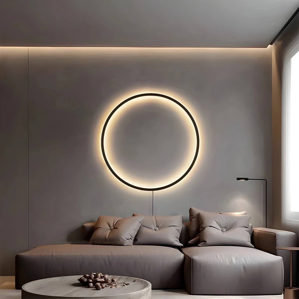 Antizer Round Ring LED Wall Lamp for Living Room