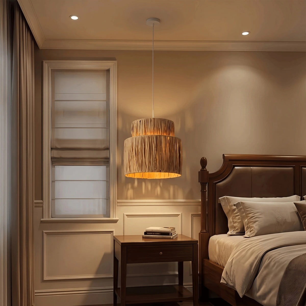 Antizer Rustic Paper Streamer Pendant Light