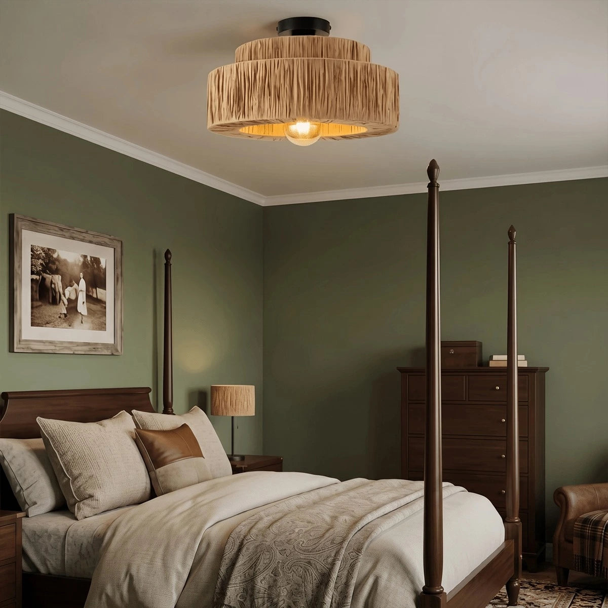 Antizer Rustic Paper Streamer Pendant Light