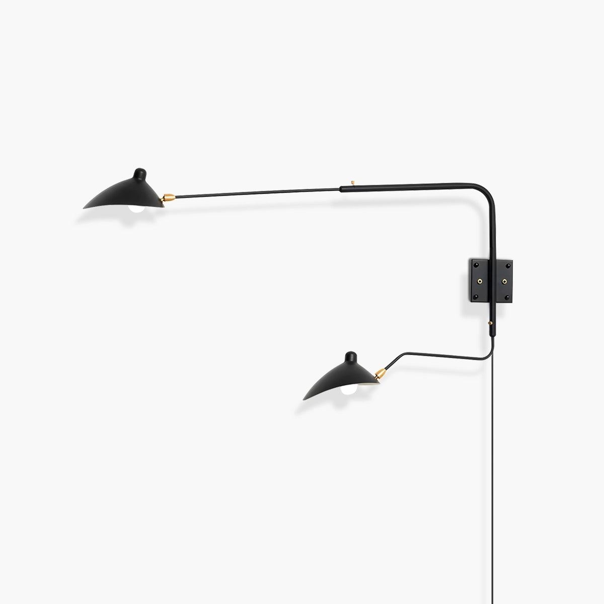 Antizer Two Arm Plug In Wall Sconce for Bedroom