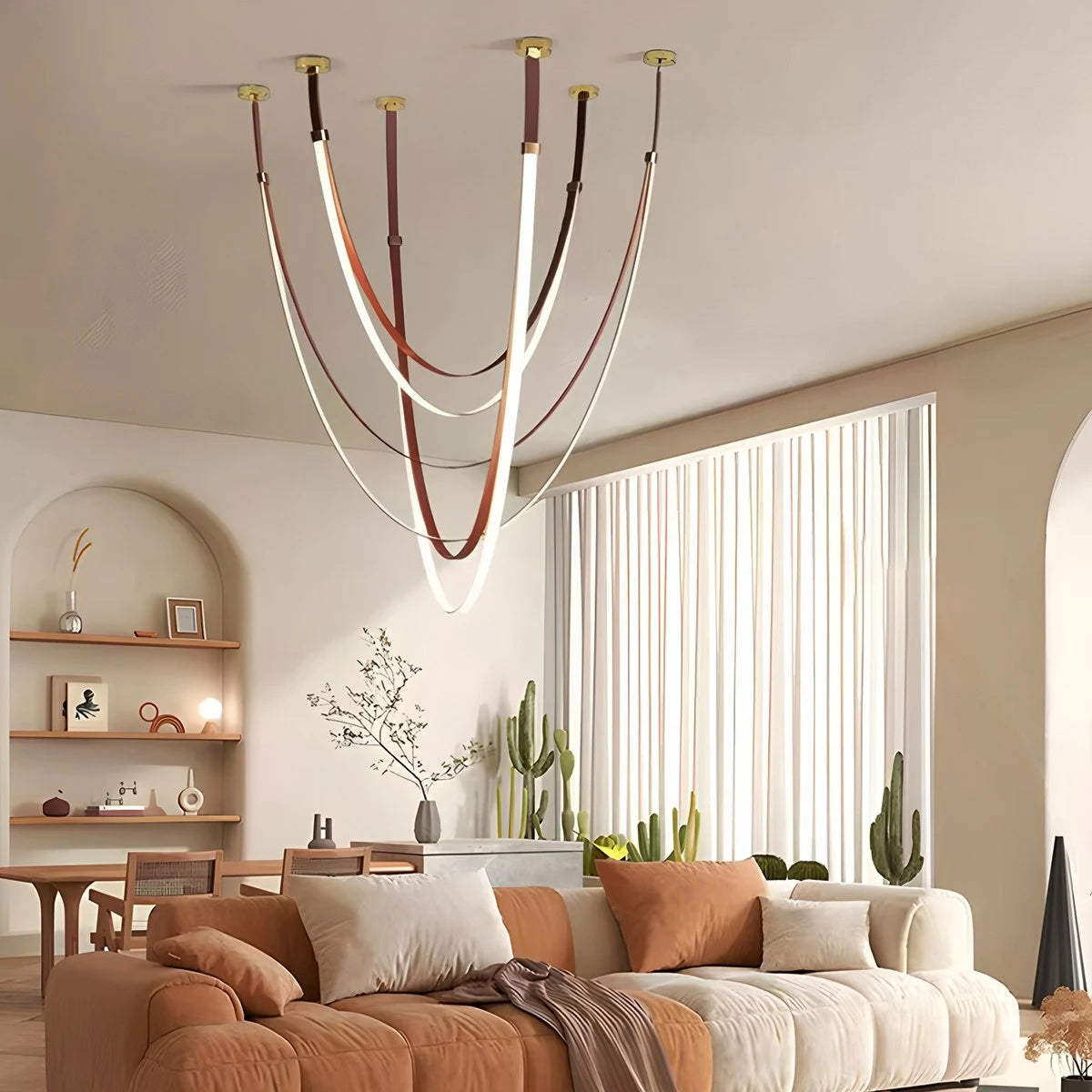 Antizer Shalom Leather Chandelier for Staircase