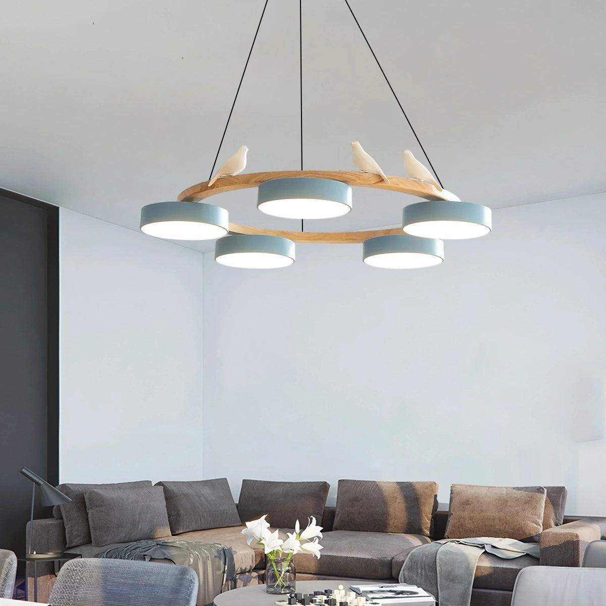 Antizer Sienna Bird Round Chandelier for Living Room