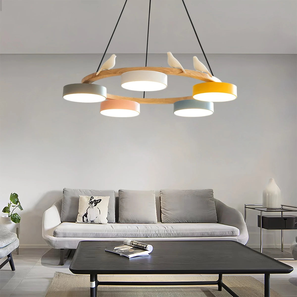 Antizer Sienna Bird Round Chandelier for Living Room