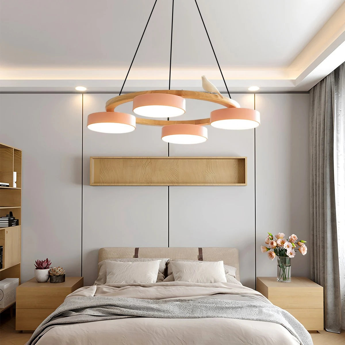 Antizer Sienna Bird Round Chandelier for Living Room