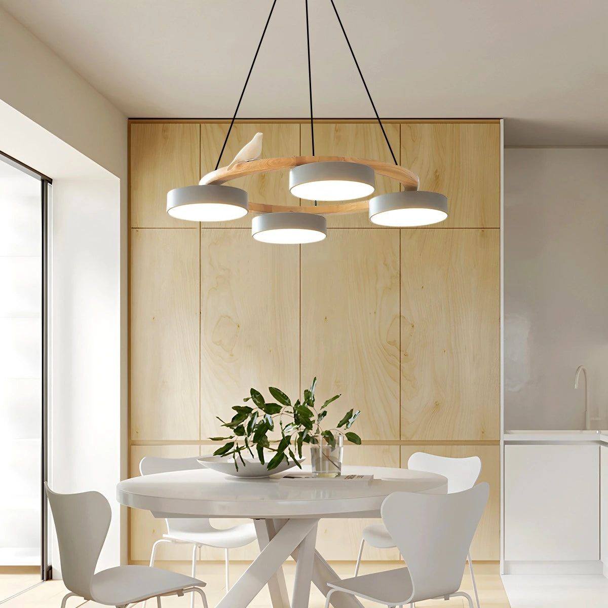 Antizer Sienna Bird Round Chandelier for Living Room