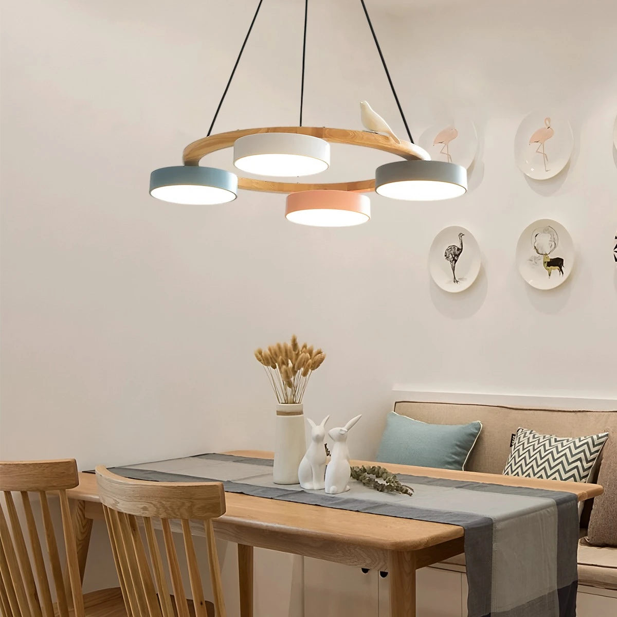 Antizer Sienna Bird Round Chandelier for Living Room