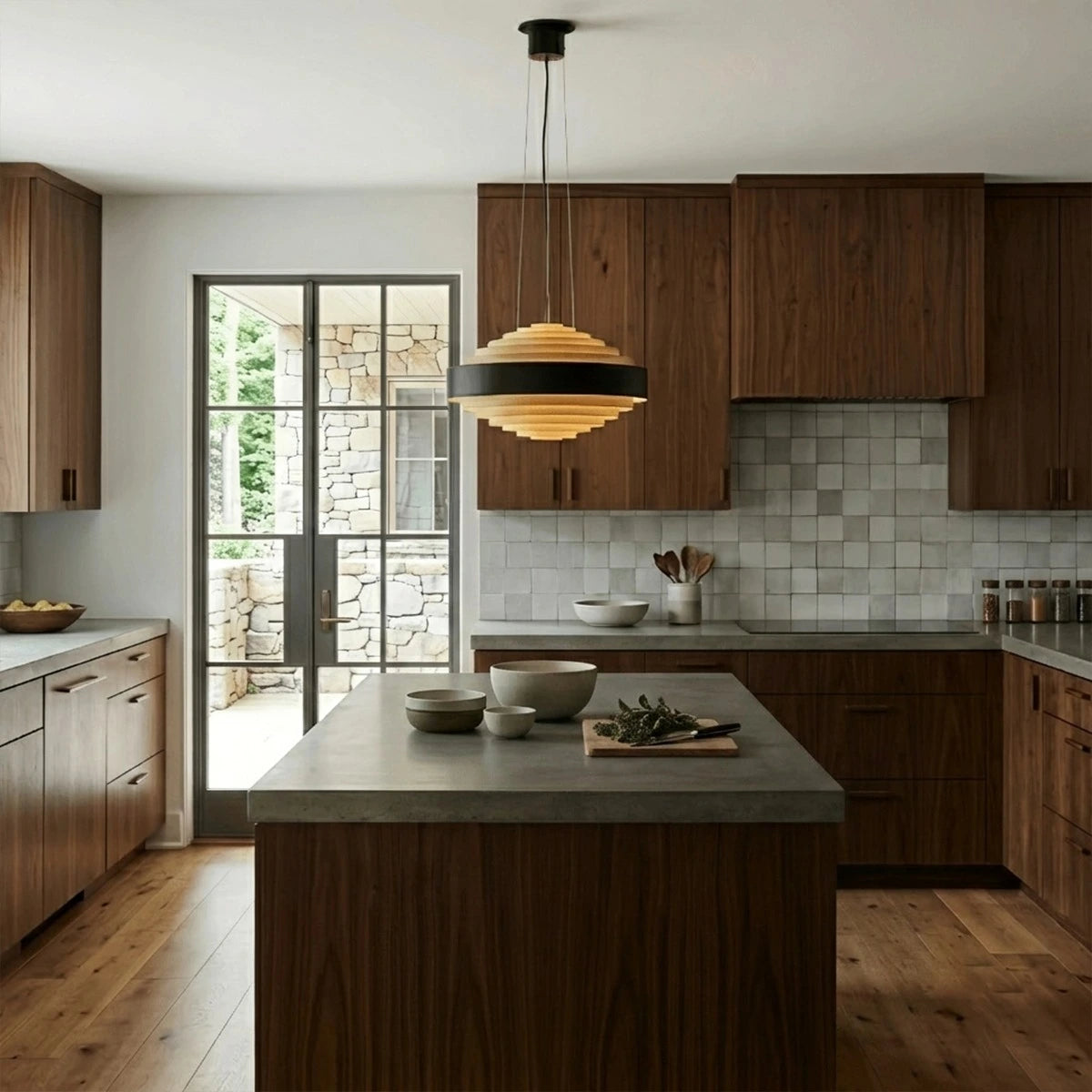 Antizer Simple Geometric Tiered Pendant Light