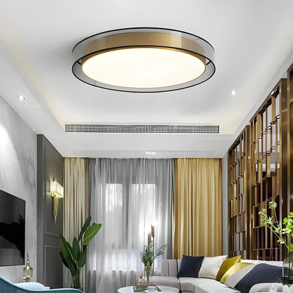Antizer Simple Round LED Copper Pendant Light Ceiling Lamp