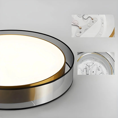 Antizer Simple Round LED Copper Pendant Light Ceiling Lamp