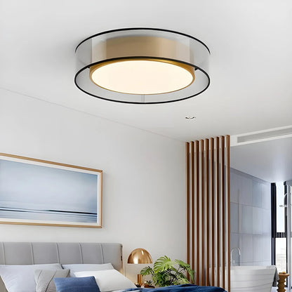Antizer Simple Round LED Copper Pendant Light Ceiling Lamp