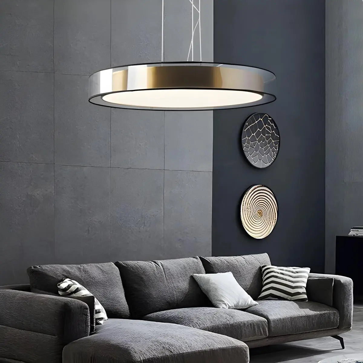 Antizer Simple Round LED Copper Pendant Light Ceiling Lamp