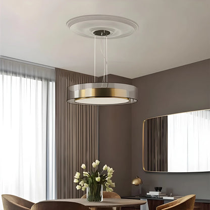 Antizer Simple Round LED Copper Pendant Light Ceiling Lamp