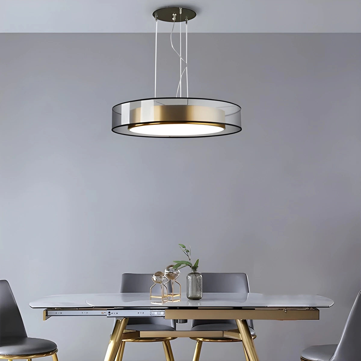 Antizer Simple Round LED Copper Pendant Light Ceiling Lamp