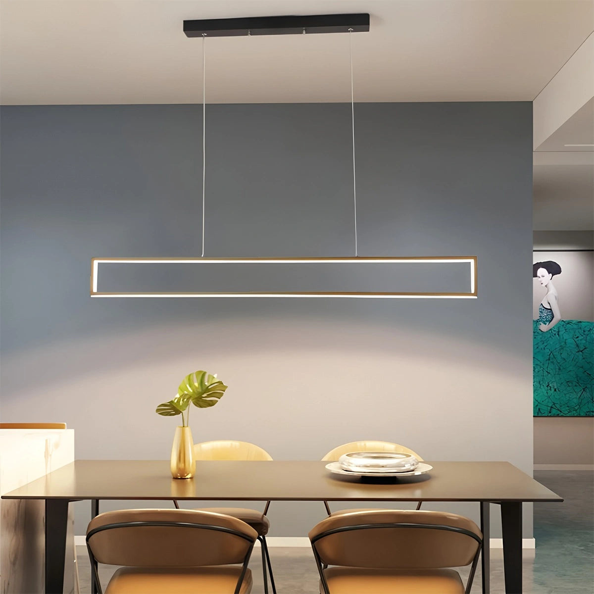 Antizer Vincent Matte Black Pendant Light for Dining Area