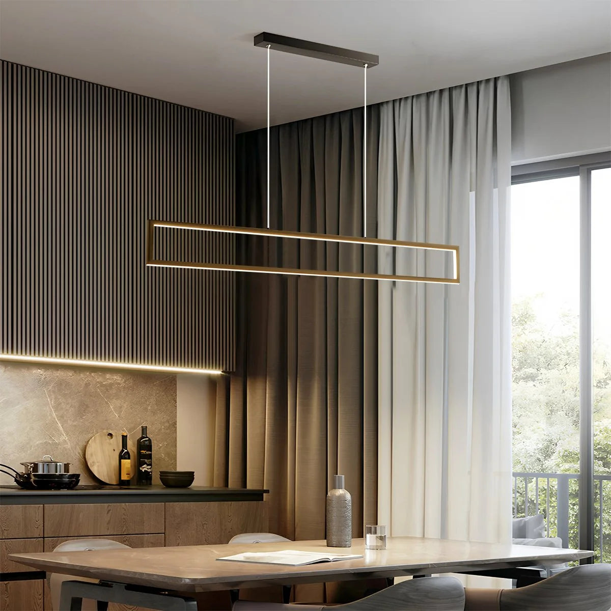 Antizer Vincent Matte Black Pendant Light for Dining Area