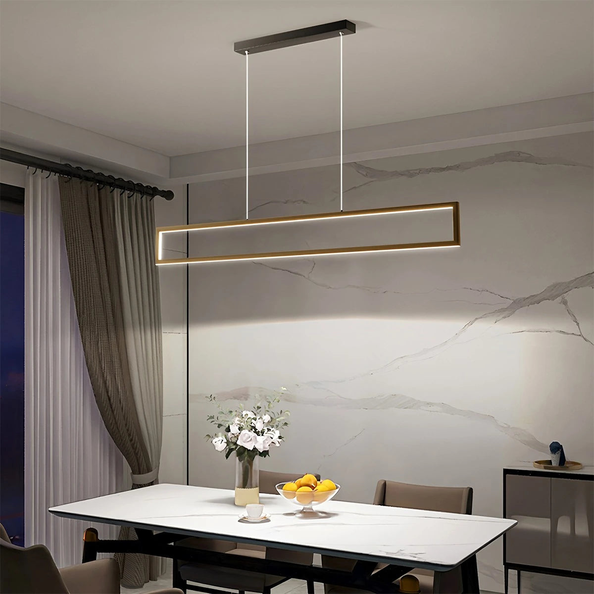 Antizer Vincent Matte Black Pendant Light for Dining Area