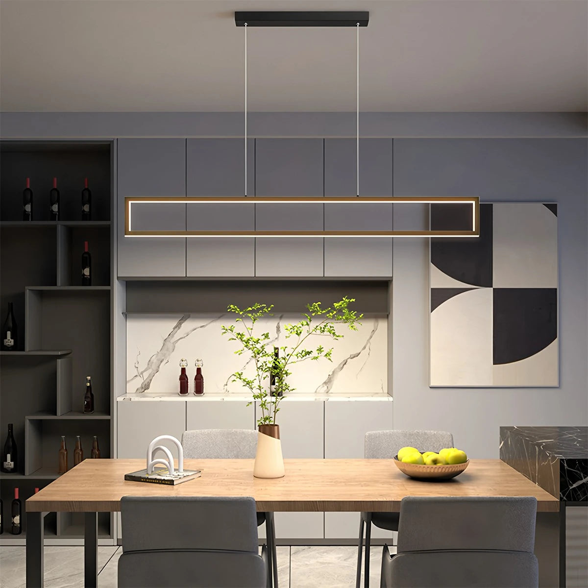 Antizer Vincent Matte Black Pendant Light for Dining Area