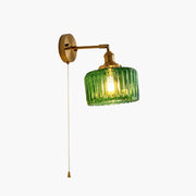 Antizer Vintage Glass Brass Wall Lamp