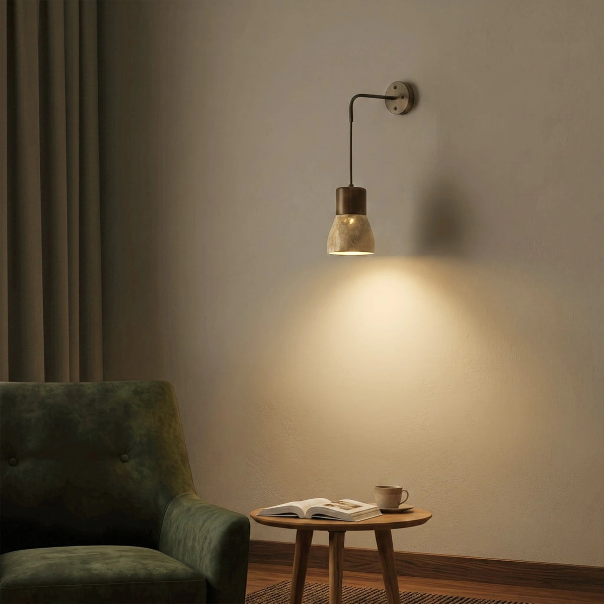 Antizer Vintage Yellow Travertine Wall Lamp
