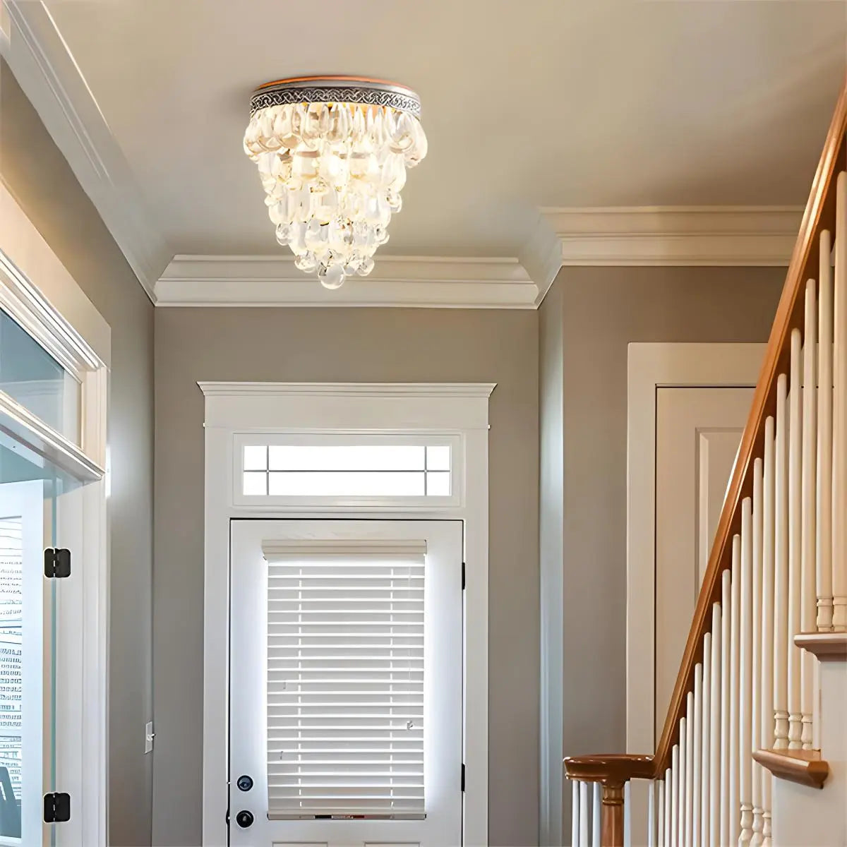 Antizer Vintage Crystal Pendent Light for Living Room