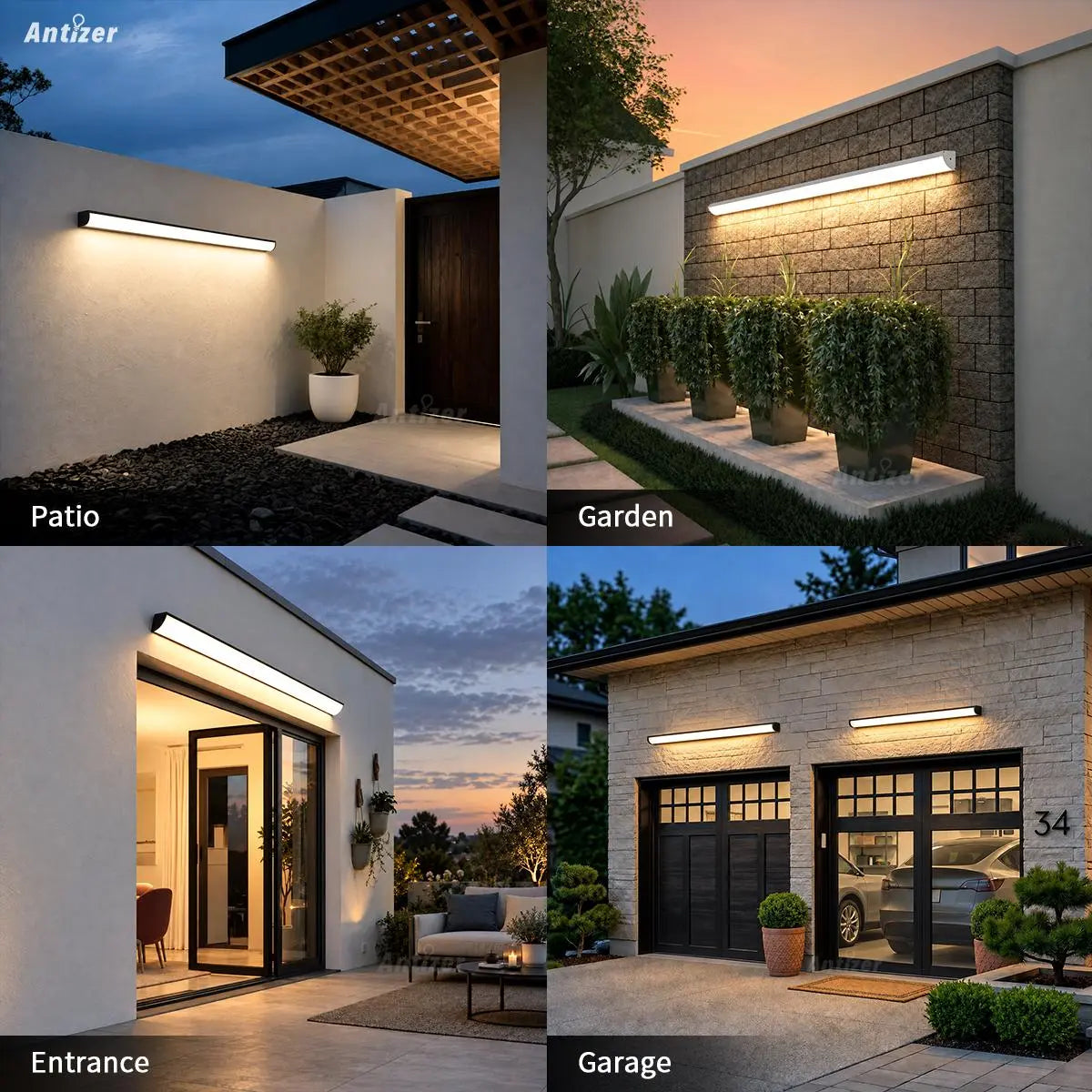 Lámpara de pared exterior impermeable Antizer