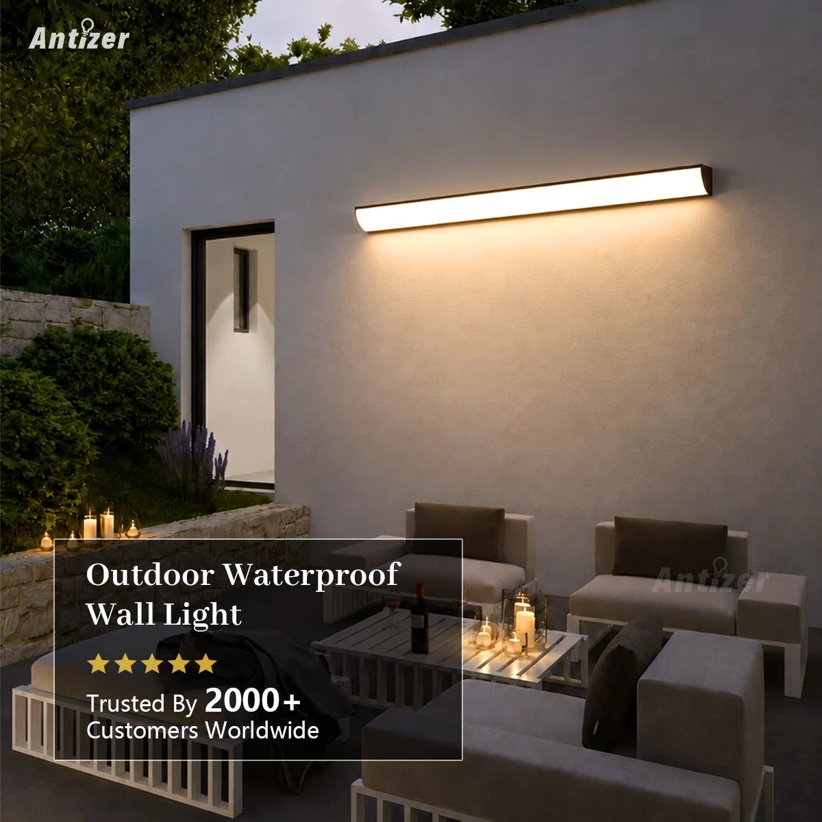 Lámpara de pared exterior impermeable Antizer