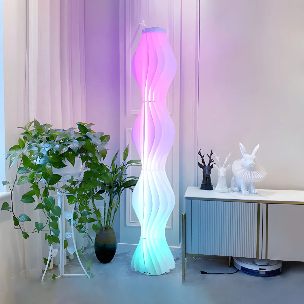 Antizer Wave Column Floor Lamp for Living Room Bedroom