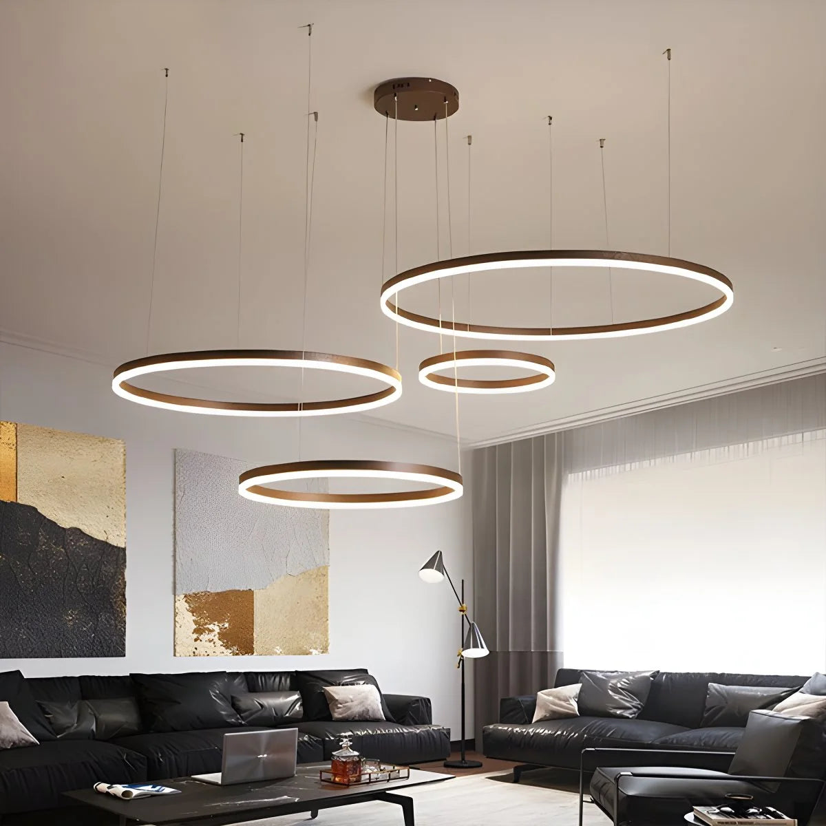 Antizer Modern Wireless Ring Chandelier Ceiling Lamp