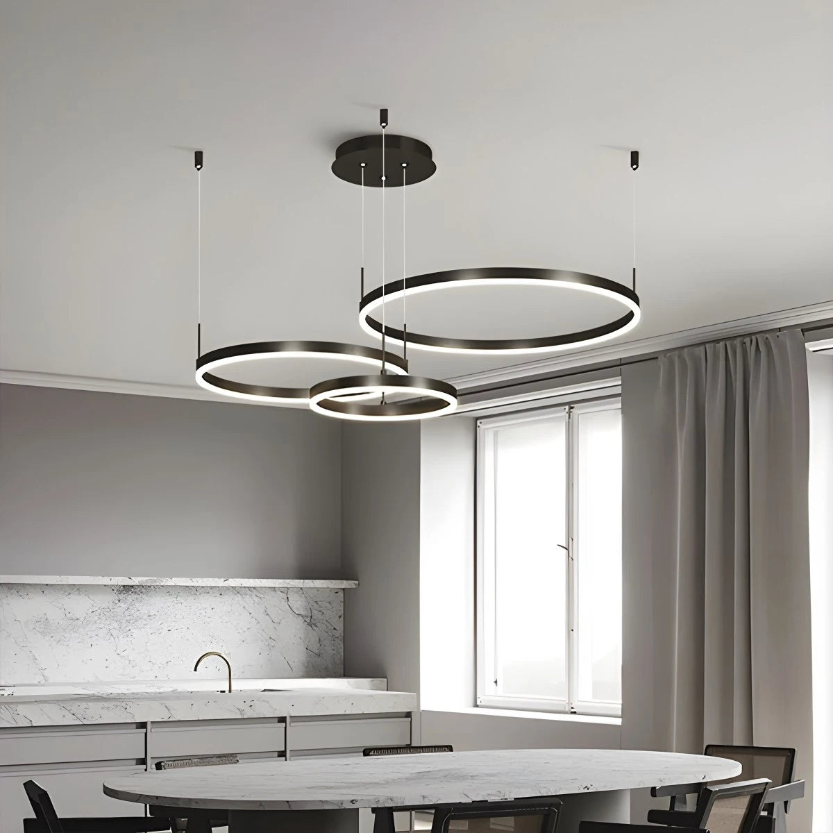 Antizer Modern Wireless Ring Chandelier Ceiling Lamp