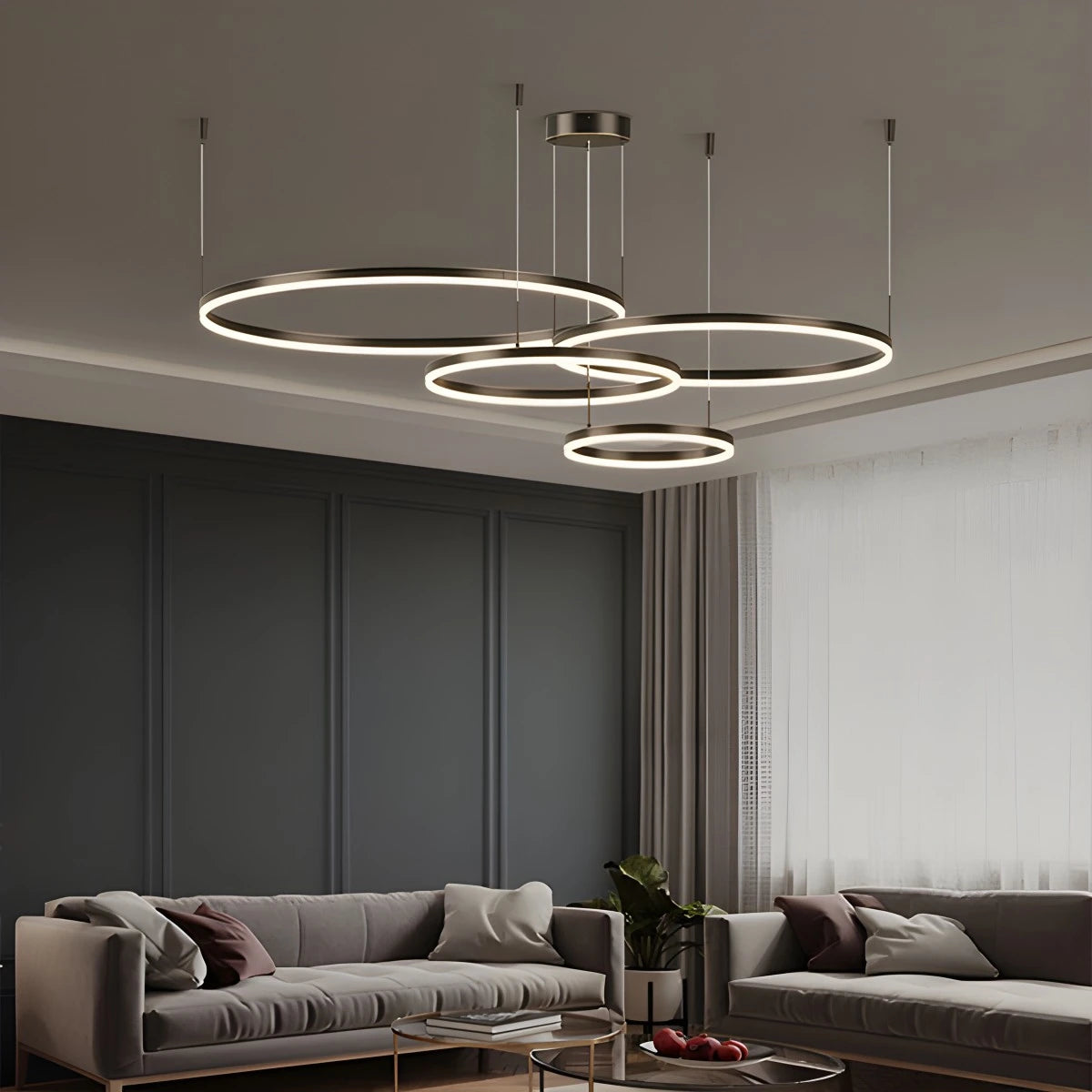 Antizer Modern Wireless Ring Chandelier Ceiling Lamp