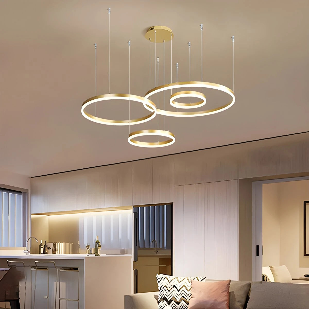 Antizer Modern Wireless Ring Chandelier Ceiling Lamp
