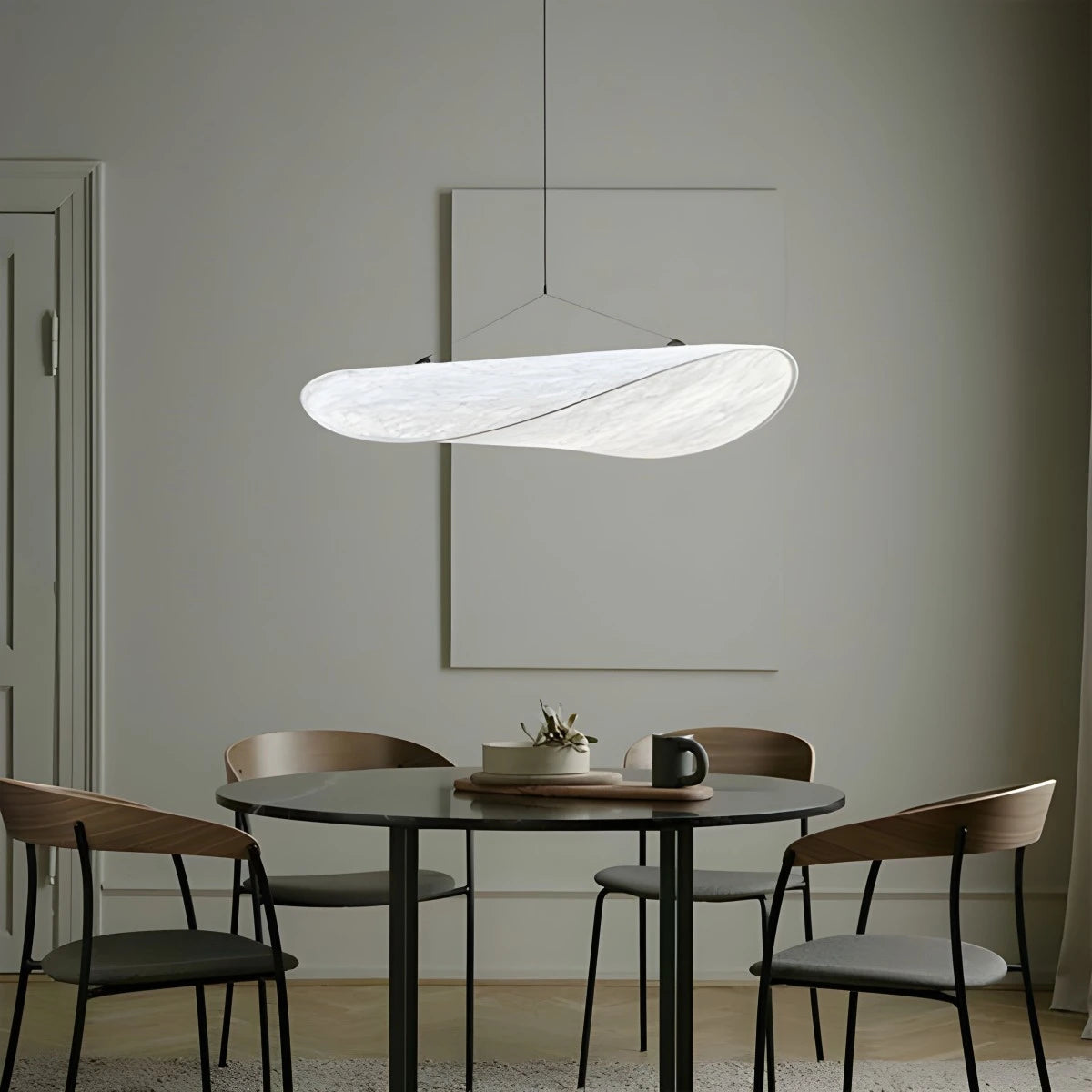 Antizer Zen Art Cloud Shape Silk Pendant Light for Living Room