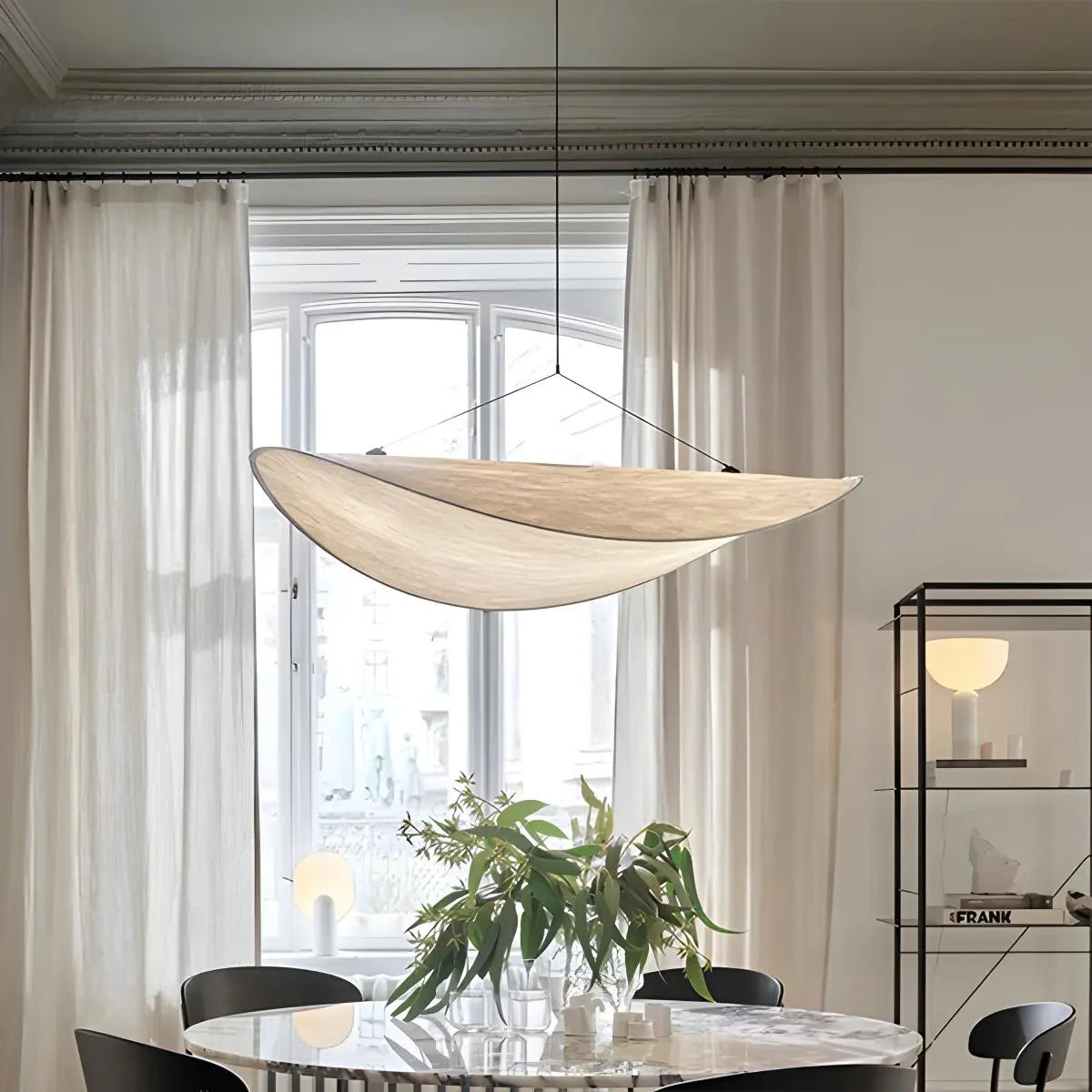 Antizer Zen Art Cloud Shape Silk Pendant Light for Living Room