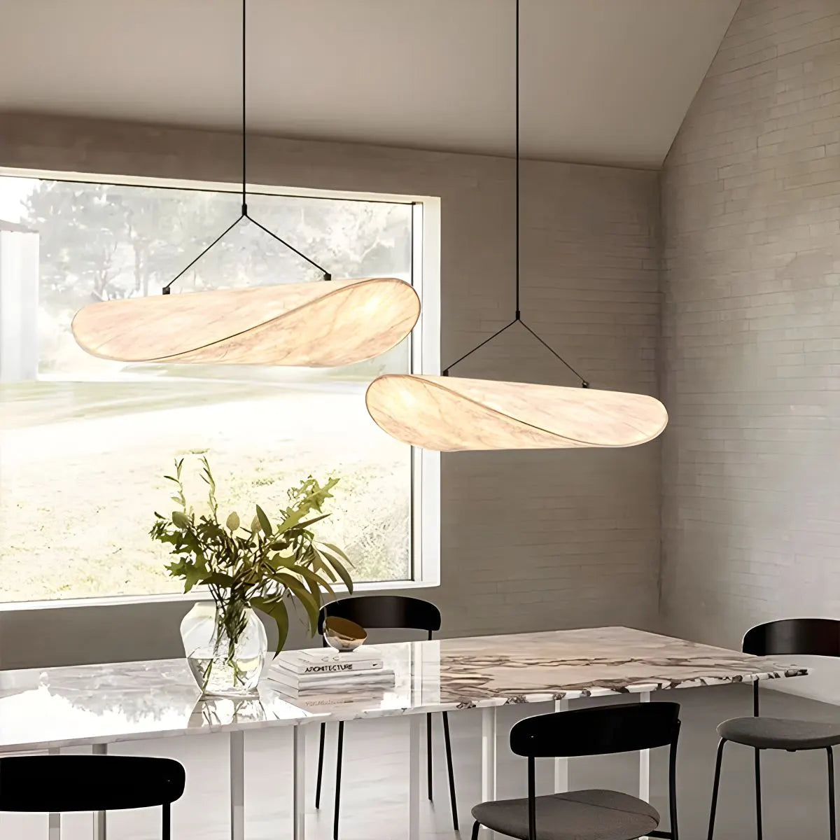 Antizer Zen Art Cloud Shape Silk Pendant Light for Living Room